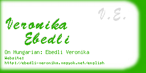 veronika ebedli business card